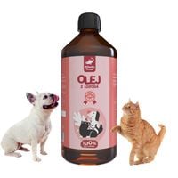 Olej z Łososia 100% Dla Zwierząt Piękna Sierść Stawy Odporność 1000 ml
