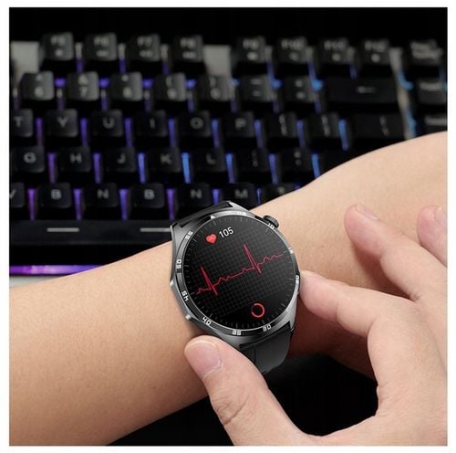 ZEGAREK MĘSKI SMARTWATCH AMOLED 440 EKG POMIAR CUKRU CIŚNIENIE TEMPERATURA na Arena.pl