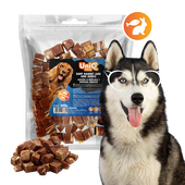 Przysmaki dla psa kostki z królika i dorsza miękkie 500g CHEWY UNIQ PETS