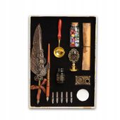 ZESTAW do KALIGRAFII Wosk do PIECZĘCI PIÓRO TUSZ