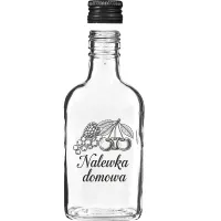 Butelka Piersiówka 200 ml z zakrętką, nadruk „Nalewka domowa”, 1 szt.