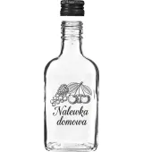 Butelka Piersiówka 200 ml z zakrętką, nadruk „Nalewka domowa”, 1 szt.