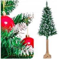 CHOINKA SZTUCZNA NA PNIU DIAMENTOWA GĘSTA JAK ŻYWA PREMIUM OŚNIEŻONA 180 cm