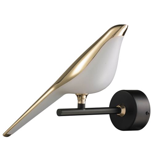 Ścienna lampa dekoracyjna Tit ST-9008-W Step LED 10W 3000K ptak złoty czarny na Arena.pl