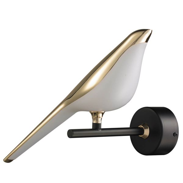 Ścienna lampa dekoracyjna Tit ST-9008-W Step LED 10W 3000K ptak złoty czarny zdjęcie 2
