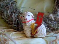 baranek Wielkanocny z gipsu "5"