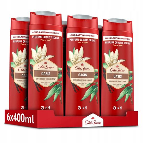 Old Spice Oasis Żel męski pod prysznic i szampon 3w1, 6 x 400ml na Arena.pl