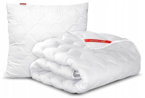 Kołdra i Poduszka 70x80 + 140x200 cm Całoroczna Antyalergiczna Pikowana na Arena.pl