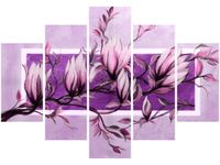 OBRAZ FIOLETOWY KWIAT MAGNOLII