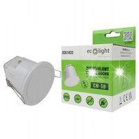 Mikrofalowy czujnik ruchu hermetyczny IP65 Biały 360st. Eco Light