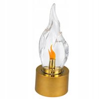 Wkład LED do Zniczy Efekt Płomienia Złoty 15 cm