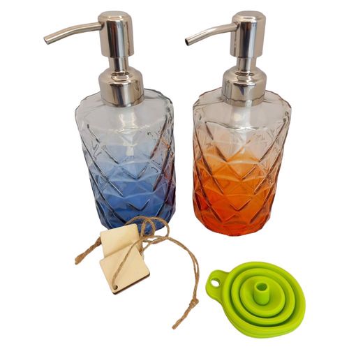 Dozownik do mydła butelka szklana z pompką 2 szt na Arena.pl