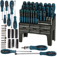 ZESTAW 100 EL NARZĘDZI BITY ŚRUBOKRĘTY KLUCZE NASADKI SilverTools S11591