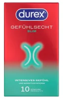 durex gefuhlsecht slim 10 szt. anatomiczne prezerwatywy, slim fit