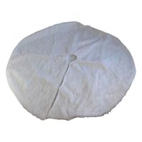 dywan pod choinkę pluszowy mata futro białe 90cm