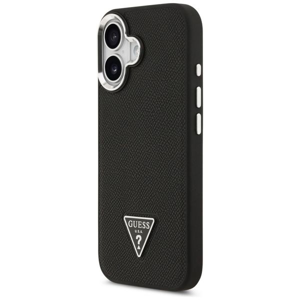 Etui Guess Grained Triangle Logo MagSafe do iPhone 17 czarny zdjęcie 2