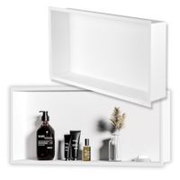 Półka wnękowa 60x30x10cm biała matowa do łazienki