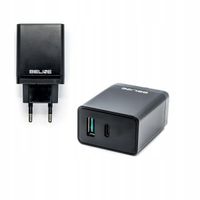 2 x Beline Ład. siec. 1xUSB i 1xUSB-C 5A 18W czarny/black (only head)