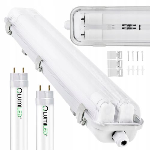 Oprawa Hermetyczna z Odbłyśnikiem Lampa 60cm do Garażu + 2x Świetlówki na Arena.pl