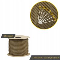 Linka EDCX 4mm Paracord 550 - (Coyote Brown, 50 m)