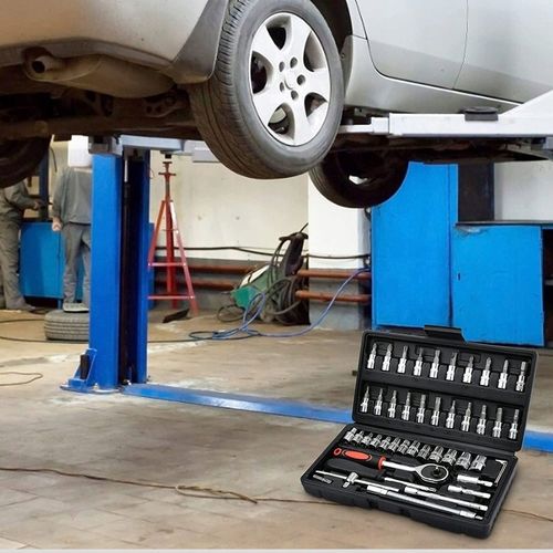 ZESTAW KLUCZY NASADOWYCH NARZĘDZI KLUCZE NASADOWE 46 ELEMENTÓW DUŻY na Arena.pl