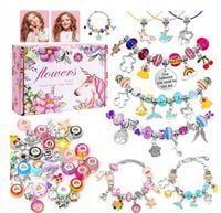 ZESTAW DO ROBIENIA BRANSOLETEK NASZYJNIKÓW DLA DZIECI PREZENT KORALIKI