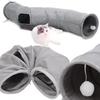 Tunel dla kota 2w1 interaktywny zabawka domek kryjówka 130cm piłeczki