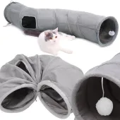 Tunel dla kota 2w1 interaktywny zabawka domek kryjówka 130cm piłeczki