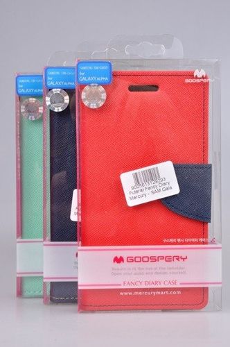 Oryginalne Etui portfel Mercury Fancy Case do SAMSUNG GALAXY ALPHA G850 miętowy na Arena.pl