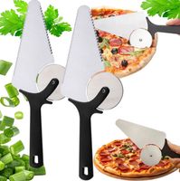 2X Nóż do Serwowania Pizzy Solidny Stalowy Nóż Łopatka Uniwersalny Kuchenny