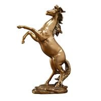 Złota statuetka Koń na piętach 295 mm elegancka figurka dekoracyjna