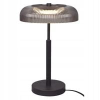 Lampa stołowa czarna szara, lampa nocna do salonu sypialni - SOLVIA