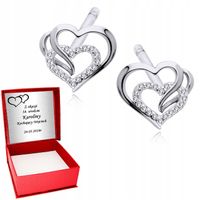 Srebrne Kolczyki 925 Serca Serduszka