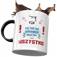 Kubek Czarny Dla Pauliny Żony Koleżanki Na Prezent Z Nadrukiem Ze Zdjęciem