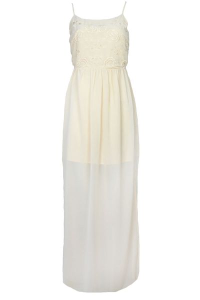 Beżowa Sukienka Maxi - 40 / L zdjęcie 1