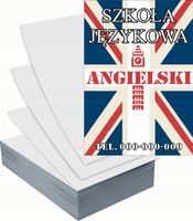 Ulotki A6 reklamowe firmowe 1000 szt wiele wzorów do wyboru SZKOŁA JĘZYKOWA