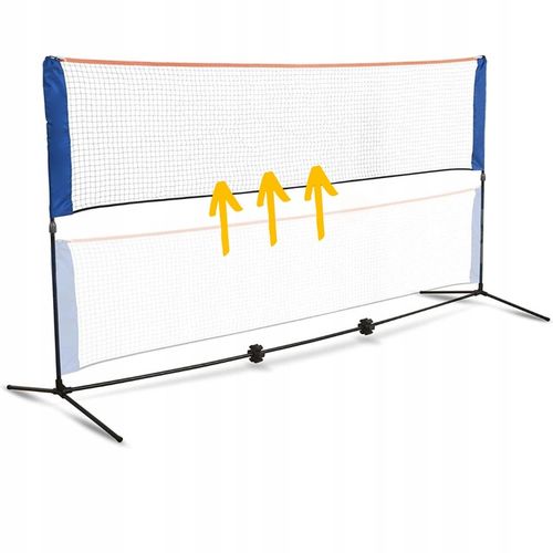 DUŻA SIATKA DO SIATKÓWKI BADMINTONA TENISA ZIEMNEGO 3W1 BARDZO WYSOKA na Arena.pl