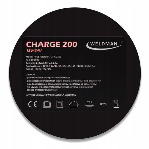 PROSTOWNIK WELDMAN CHARGE 200 12V/24V na Arena.pl