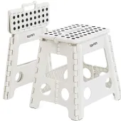 Taboret stołek składany antypoślizgowy krzesło podest 150kg 39cm biały