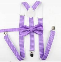 SZELKI męskie i MUCHA męska fioletowa lawendowa