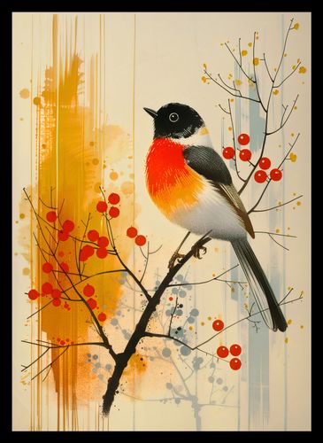 Plakat 25x35cm Jesienny Rudzik na Arena.pl