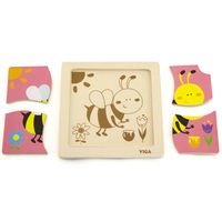 DLA DZIECI ZABAWNA PORĘCZNA  PSZCZÓŁKA Z DREWNA