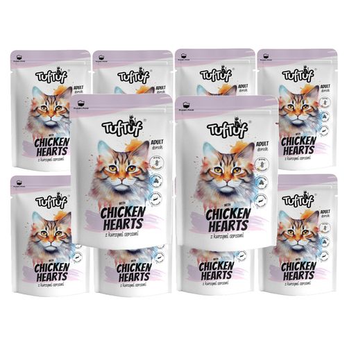 Tuf Tuf Kot saszetka dla kota z kurzymi sercami 10 x 100g na Arena.pl