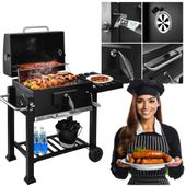 Grill węglowy ogrodowy z pokrywą MEJOR