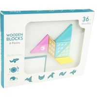 DLA DZIECI  DREWNIANE KLOCKI ORIGAMI Z MAGNESEM