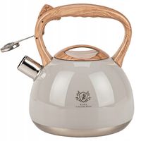 Czajnik z gwizdkiem NA GAZ INDUKCJĘ stal nierdzewna "Odelia" szary beż 3 L