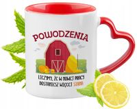 Pożegnanie Z Pracy Kubek Czerwony Z Uszkiem W Kształcie Serca Na Prezent