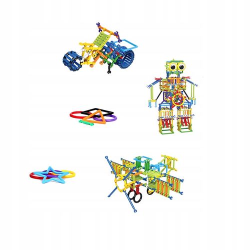 Klocki Małych Geniuszy Słomki Konstrukcyjne 869 el Edukacyjne Dla Dzieci na Arena.pl