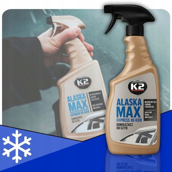 2x K2 Alaska Max 700 ml Odmrażacz Do Szyb Samochodowych Atomizer zdjęcie 4