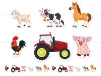 Girlanda papierowa Zwierzątka Farma, 500 cm